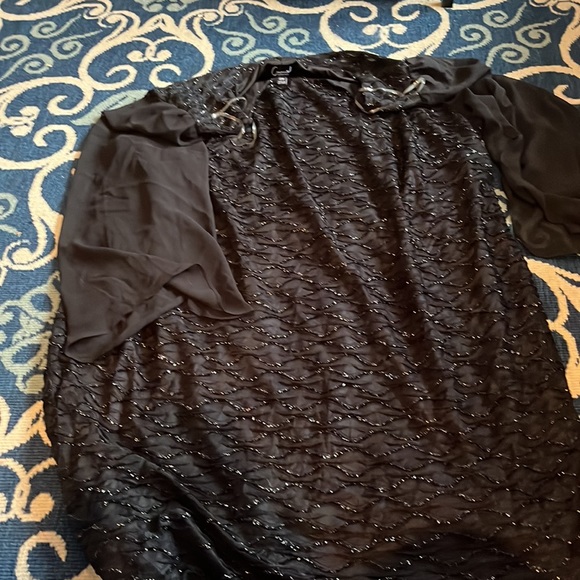 connected apparel Dresses & Skirts - 22w sparkly dress with sheer sleeves